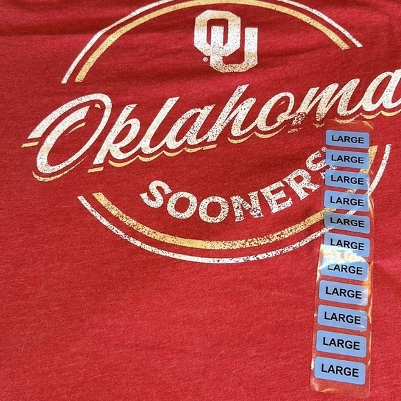 NEW! OKLAHOMA UNIVERSITY SOONERS Men’s T-shirt size large - Picture 2 of 9